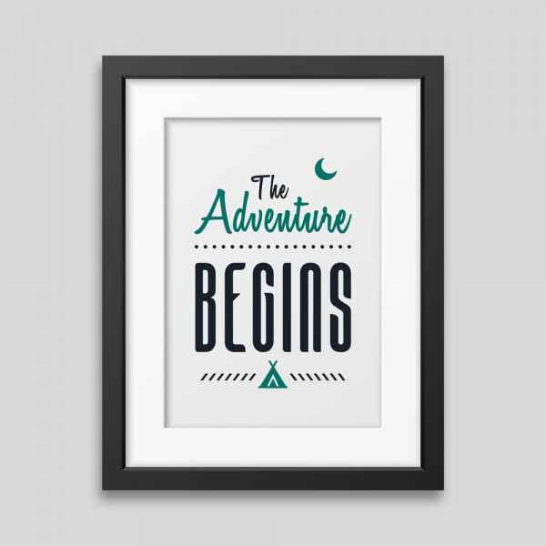 Affiche encadrée The adventure begins